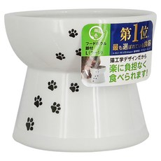 Necoichi 貓壹 快樂食光高腳食碗 L號 陶瓷產品, 黑貓圖, 1個