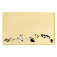 Muurla 嚕嚕米寵物餐墊 48x30cm 黃色, 1個