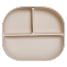 Sweet Lil' Monster 怪獸寶貝 好自信 分隔餐盤,食品級矽膠, 17.5 x 16cm, 550ml, 粉膚色, 1個