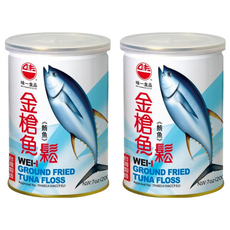 味一 金槍魚鬆 自然原味 罐裝外包裝 方便舀取, 200g, 2罐