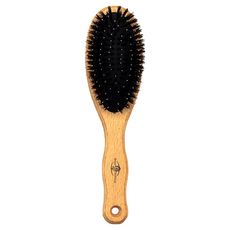 Braun Wettberg 珀薇 好好握圓形豚鬃纖維氣墊好按摩梳, FSC認證天然木材, 1支