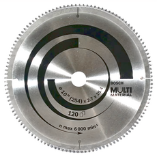 BOSCH 博世 台灣公司貨 切鋁圓鋸片 T120 254 x 2.7 x 25.4mm, 1片