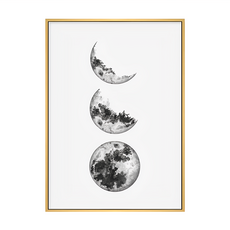 圓缺掛畫, 70 x 50cm, 木色