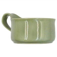 ZERO JAPAN 造型湯杯 280cc 陶瓷, 大地綠色, 1個