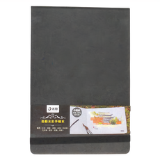 DORERART 丟勒 水彩手帳本，24頁 300g 50%棉, 24 x 16cm, 中粗紋/黑色, 1本