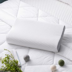 CALMA 標準S記憶棉枕, 白+灰, 1個