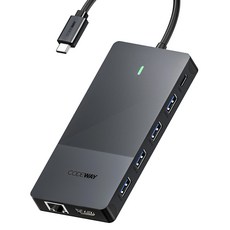 CODEWAY USB Type-C 多孔集線器 隨插即用 高相容 高效能 12埠, 1個, 單一顏色