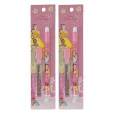 Disney 迪士尼 公主系列 大三角自動鉛筆 粉色, 0.5mm, 2支