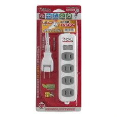 iPlus 保護傘 1切4座2P延長線 9尺, 2.7m, PU-2146, 1組