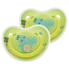 pigeon 貝親 繽紛系列 安撫奶嘴, M(3~6個月), 可愛河馬, 2個