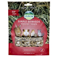 OXBOW 輕食美味系列 提摩西牧草零食, 兔子/天竺鼠/龍貓/其他小動物適用, 不含人工色素或防腐劑, 40g, 1包