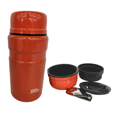 cook power 鍋寶 超真空陶瓷燜燒罐 800ml 304不鏽鋼, 紅色, 1個