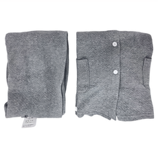 感恩使者 男款拉鍊式病人服 秋冬款 ZHCN2318 , L, 灰色