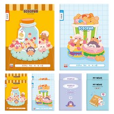 YOUNG ART Sosofun 1000 小學寬格聯絡簿 10p (款式隨機出貨), 1個, 顏色隨機
