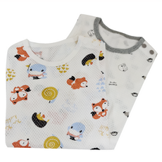 KU.KU Duckbill 酷咕鴨 洞洞包屁衣 0-6個月 2件入 (50~70cm), 6, 小俏皮