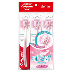Colgate 高露潔 Gentle牙齦護理牙刷 顏色隨機, 3支, 1包