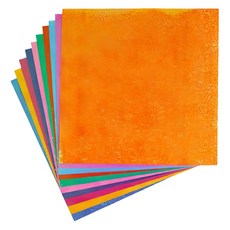 Misoroun 活動珠光色紙 彩色混合款 15x15公分 50張組, 10種, 1組