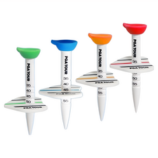 PGA TOUR 調節高度高爾夫T恤球座 4件組, 紅色 + 橙色 + 綠色 + 藍色, 1組