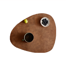 三角皮革餐墊, 1入, 巧克力棕色, 43.5 x 37cm