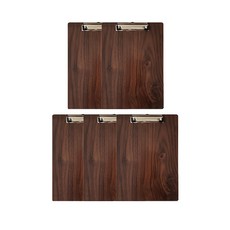 今日的空間 咖啡廳風格木質A4板夾, 5個, 胡桃木色