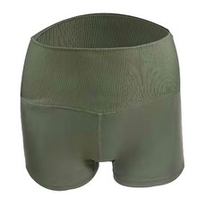 S-SportPlus+ 三分短褲 M 運動休閒 親膚透氣 高腰提臀, 綠色, 1件