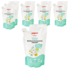 pigeon 貝親 奶瓶蔬果清潔液 補充包, 450ml, 6包