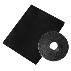 FANCY LIFE 自黏式防蚊紗窗 130 x 150cm 黑色 簡易安裝, 1個