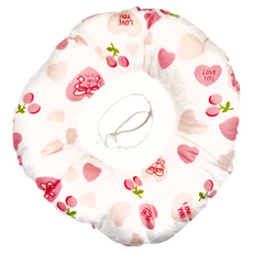 伊莉莎白圈太陽花, 白底愛心(L), 適用於貓咪、狗狗, 1個