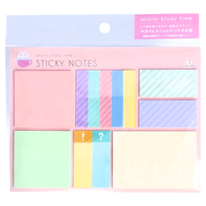 sun-star Miorin Study Time 便利貼套組 硬挺紙張小巧便攜, 一般筆記用, 1組, 180張