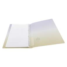 KOKUYO 國譽 Pastel Cookie Sora 30孔活頁本 附索引卡5入 日本進口Campus行距8mm橫線活頁紙40枚, 黃紫, 1個