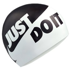 NIKE 耐吉 SHIFT 成人矽膠泳帽 NESS9164, 黑白色, 1個