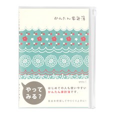 簡易月間家計簿 A5 蕾絲, 12393, 1本