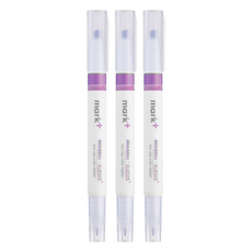 KOKUYO Mark+兩用同色系螢光筆 粗細雙筆頭 極細筆頭 清爽易閱讀 日本製, 紫色, 3支