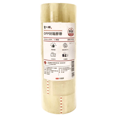 包大師 熱銷中高用量OPP封箱膠帶 48mm x 80M 6捲裝, 1組