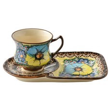 波蘭陶 Cerraf 花茶杯 + 茶拖點心盤組 200ml, 44-K-52-Q1, 1組