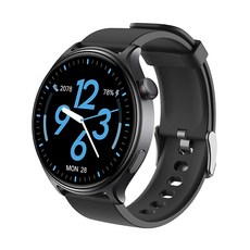 MIVSEN 智慧手錶 運動手錶100種 活體辨識 心率監測手環 旗艦大螢幕 GTR2, 矽膠黑色, 3.7cm, 藍牙