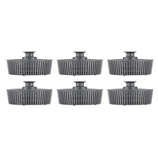 不鏽鋼按壓水槽過濾器，70 x 20mm H款提籃，細密網眼，一網打盡, 1組, 6個