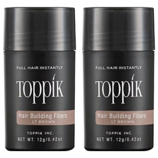 TOppiK 頂豐 增髮纖維- 12g 使頭髮更豐滿 有效抗風防水, 淺棕 MEDIUN BROWN, 2件
