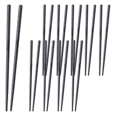 AHOYE 櫻花紋玻纖防滑筷子組, 筷子 10雙, 黑色, 1組