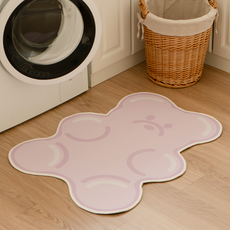 沐慕家居 小熊軟糖地墊, 低紫色小熊