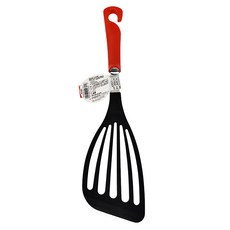 KAI 貝印 House 尼龍帶孔平鏟, 尖端:尼龍(耐熱200度), 柄: 聚丙烯(耐熱溫度110度), 日本產, 黑色 + 紅色, 1個