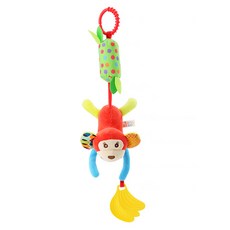 OhBabyLaugh 多功能安撫掛鈴 猴子風鈴 固齒器, 1個