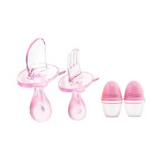 Yummymia 專利握筆式湯叉組, 公主粉, 湯匙 + 叉子, 1組