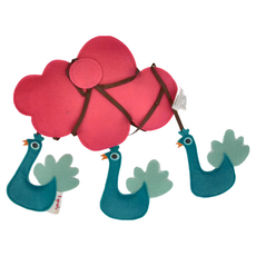 3 sprouts 貓頭鷹轉轉吊飾，加拿大設計，童趣動物造型, 藍孔雀, 1個