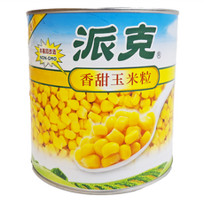 派克 香甜玉米粒, 非基因改造, 2.125kg, 1罐