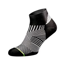 ROCKAY Flare 襪子 歐洲製造 50%再生機能尼龍, 1雙, Black+ Lime
