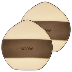 Solone 雙面慕斯氣墊粉撲, 桃形, 2個