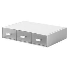 可疊加抽屜收納盒, 單一顏色, 1層