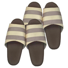 TAIWAN SLIPPER 台灣犀利趴 療癒系 漫活家居拖鞋, 條紋 灰色, 2雙