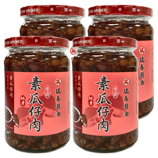 瑞春醬油 素瓜仔肉, 成份單純 健康無負擔 料理 飯麵 鹹香可口, 320g, 4罐